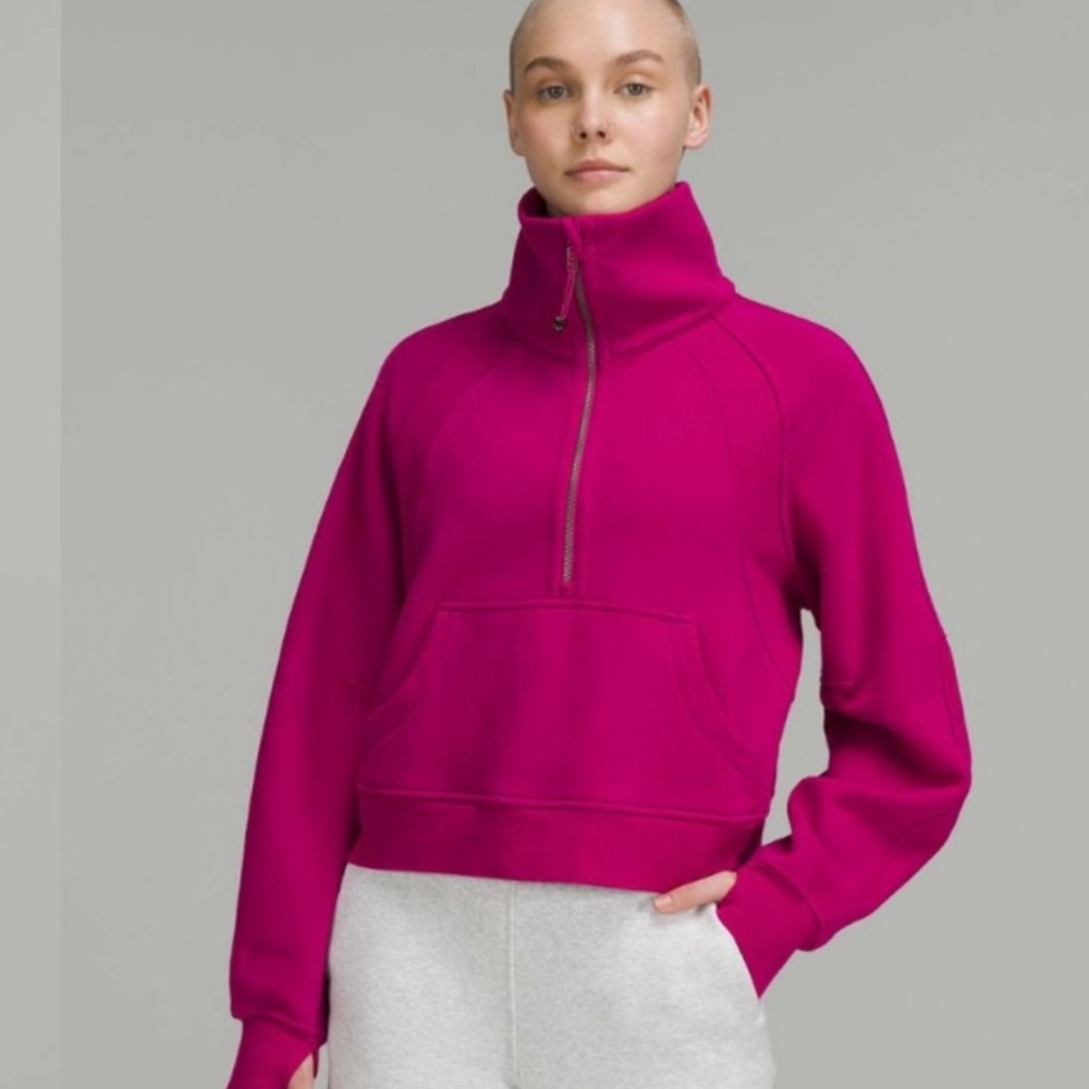 Lululemon EUC Ripened Raspberry Funnel Oversized Scuba ML